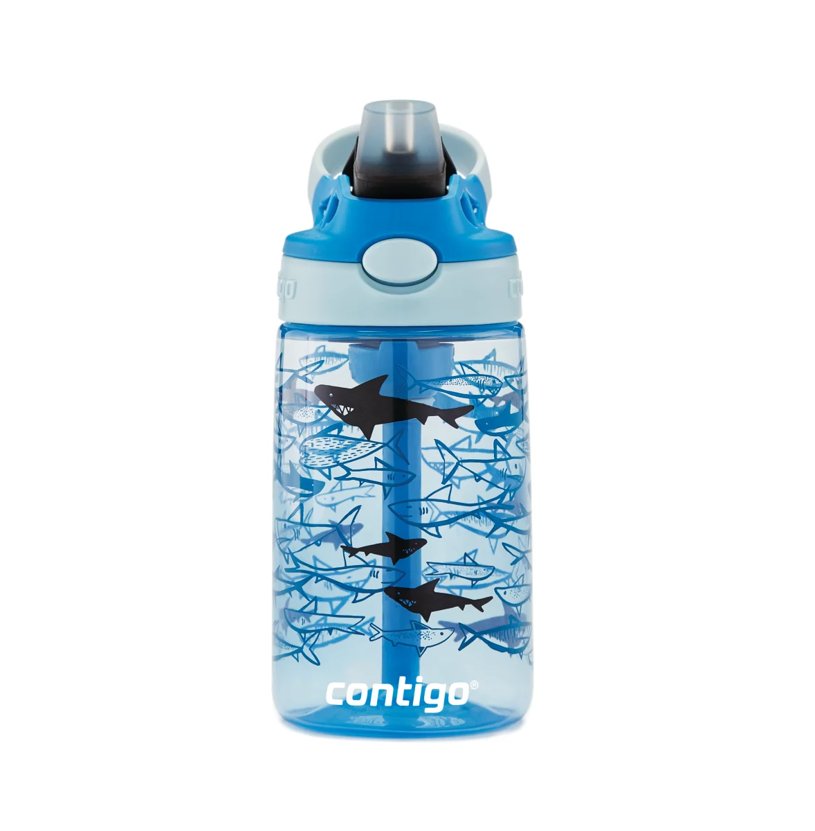 Contigo Easy Clean AUTOSPOUT™ Kids Water Bottle, 420 ml (Shark)